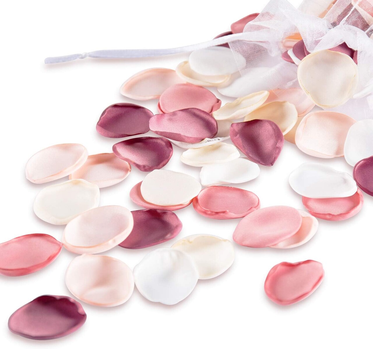 300pcs Artificial Flowers Silk Fake Pink Rose Petals Flower Girl Scatter Pedals for Aisle Centerpieces Table Confetti Party